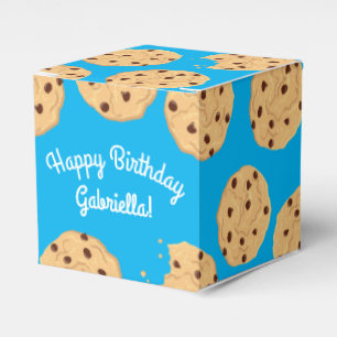 Chocolate Chip Cookie Kids 1st Birthday Party Blue Presentaskar