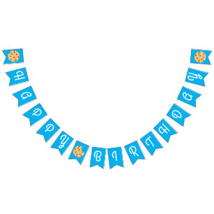Chocolate Chip Cookie Kids 1st Birthday Party Blue Vimplar