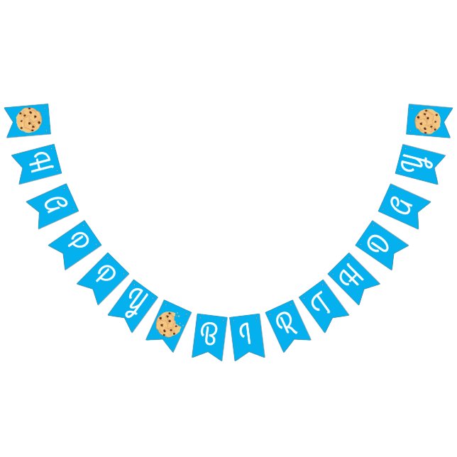 Chocolate Chip Cookie Kids 1st Birthday Party Blue Vimplar (Alla)