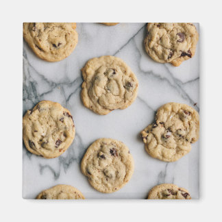 Chocolate Chip Cookie Mönster Photo Magnet