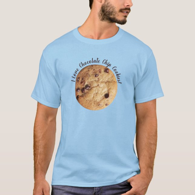 Chocolate Chip Cookie-Personlig Text  T Shirt (Framsida)