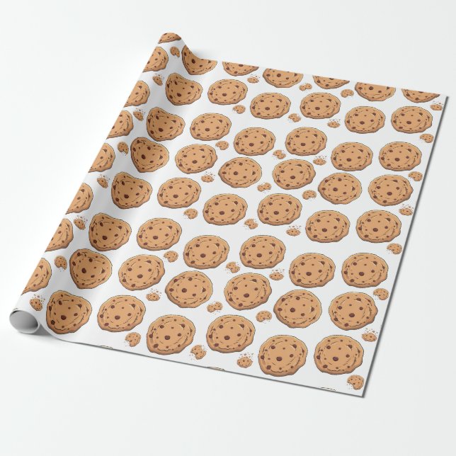 Chocolate Chip Cookie Presentpapper (Utrullad)