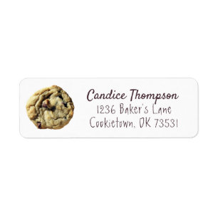 Chocolate Chip Cookie Returadress Etikett