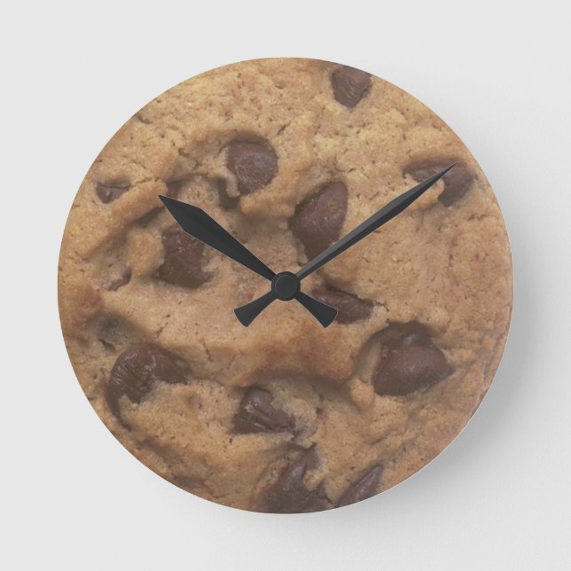 Chocolate Chip Cookie Round Clock Rund Klocka (Framsida)