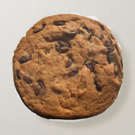 Chocolate chip cookie rund kudde