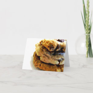 Chocolate Chip Cookie Stack Note-kort Kort