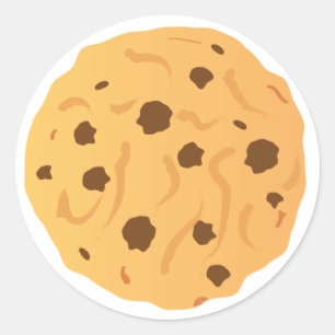 Chocolate Chip Cookie Stickers Runt Klistermärke