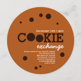 Chocolate Chip Cookie Swap Exchange Party Inbjudningar