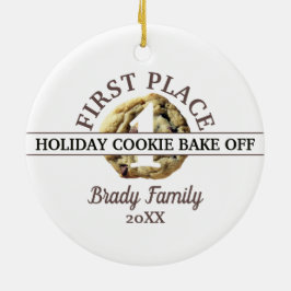 Chocolate Chip Cookie Tävling första Ställe-vinnar Julgransprydnad Keramik