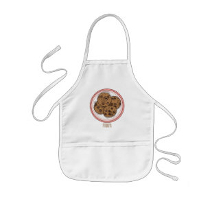 Chocolate chip cookie tecknad illustration barnförkläde