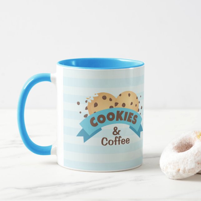 Chocolate Chip Cookies and Coffee Design på Mugg (Med munk)