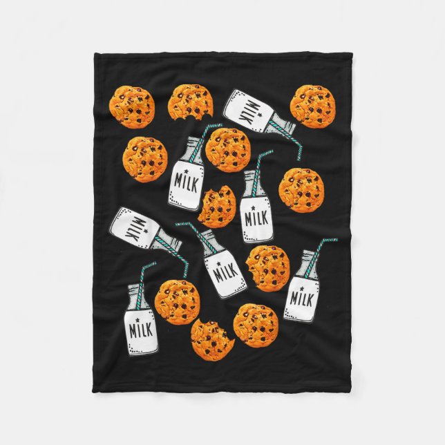 Chocolate Chip Cookies And Milk Funny Costume  Fleecefilt (Framsidan)