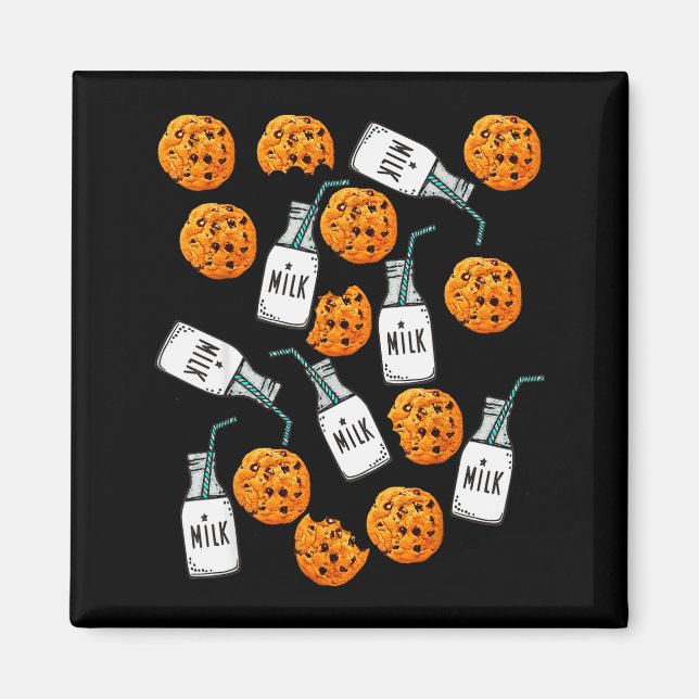 Chocolate Chip Cookies And Milk Funny Costume  Magnet (Framsidan)