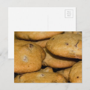 Chocolate Chip Cookies Food Photography Vykort