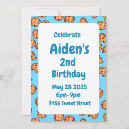 Chocolate Chip Cookies Mönster Inbjudningar