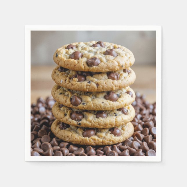 Chocolate Chip Cookies on Chocolate Morsels Pappersservett (Framsidan)