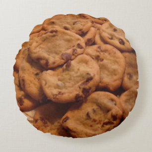 Chocolate Chip Cookies Pillow Rund Kudde