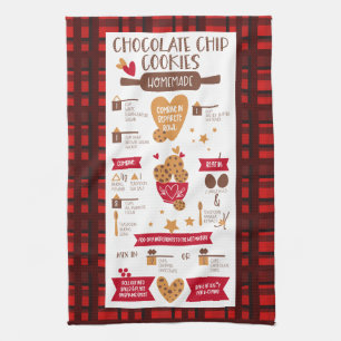 Chocolate Chip Cookies Recipe Festive jul Kökshandduk