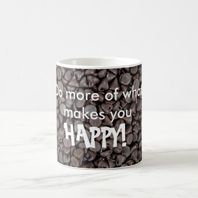Chocolate Chip Happity Quote Kaffemugg (Center)
