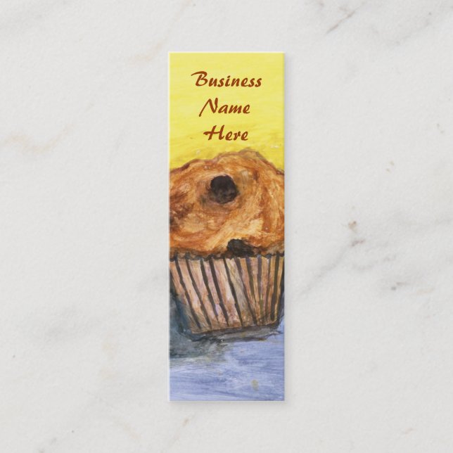Chocolate Chip Muffin Bookmark-Affärskort Mini Visitkort (Framsida)