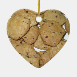 Chocolate Chip Oatfood Cookies Ornames Julgransprydnad Keramik