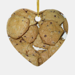 Chocolate Chip Oatfood Cookies Ornames Julgransprydnad Keramik