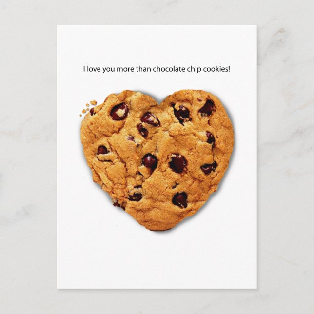 Chocolate Chip Post Card Valentine Helg Vykort (Framsida)
