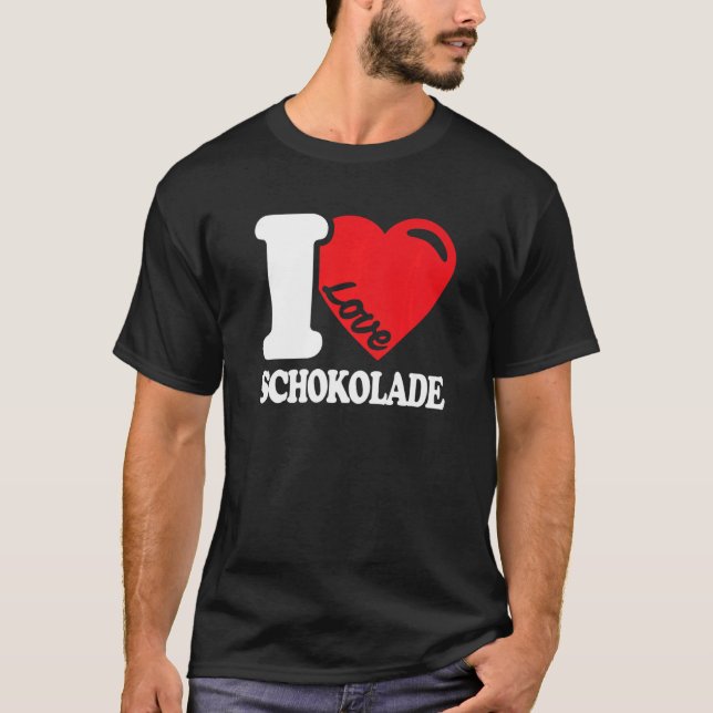 Chocolate Chocolate I Kärlek Chocolate 4 T Shirt (Framsida)