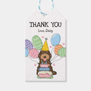 Chocolate Cockapoo Cavapoo Födelsedagsfest Favor Presentetikett
