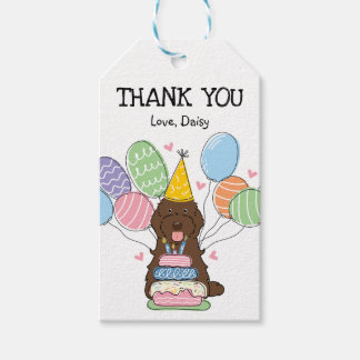 Chocolate Cockapoo Cavapoo Födelsedagsfest Favor Presentetikett