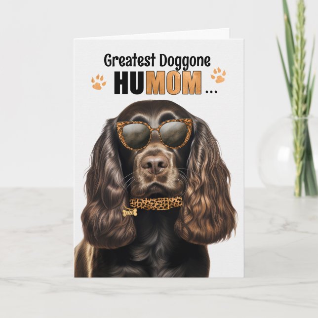 Chocolate Cocker Hund Best HuMOM Aldrig Mors dag Helgkort (Framsida)