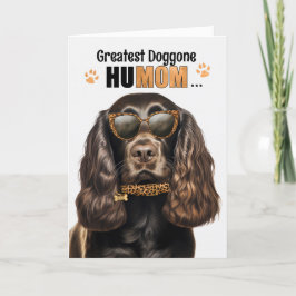 Chocolate Cocker Hund Best HuMOM Aldrig Mors dag Helgkort