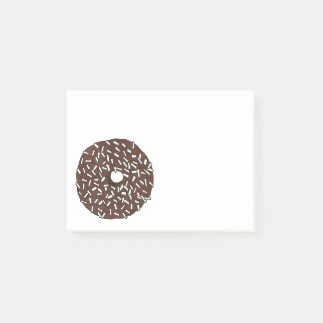 Chocolate Coconut Donut Doughnut Breakfast Food Post-it Block (Framsida)