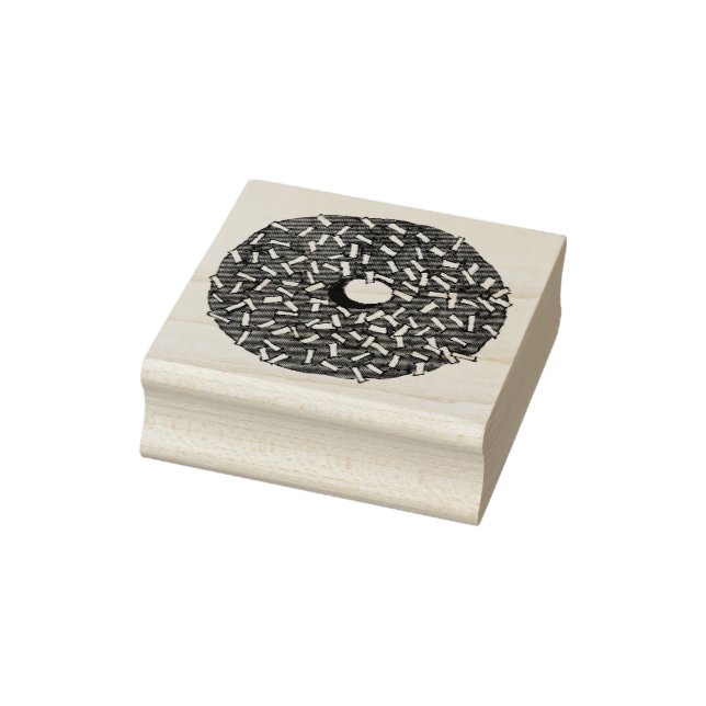 Chocolate Coconut Donut Doughnut Breakfast Frimärk Stämpel (Stämpel)