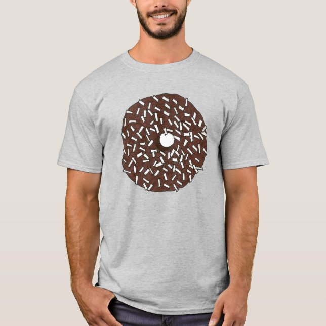 Chocolate Coconut Donut Doughnut Donuts Food Tee (Framsida)