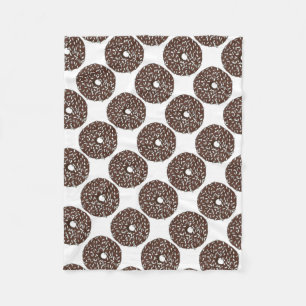 Chocolate Coconut Donut Doughnut Foodie Blanket Fleecefilt
