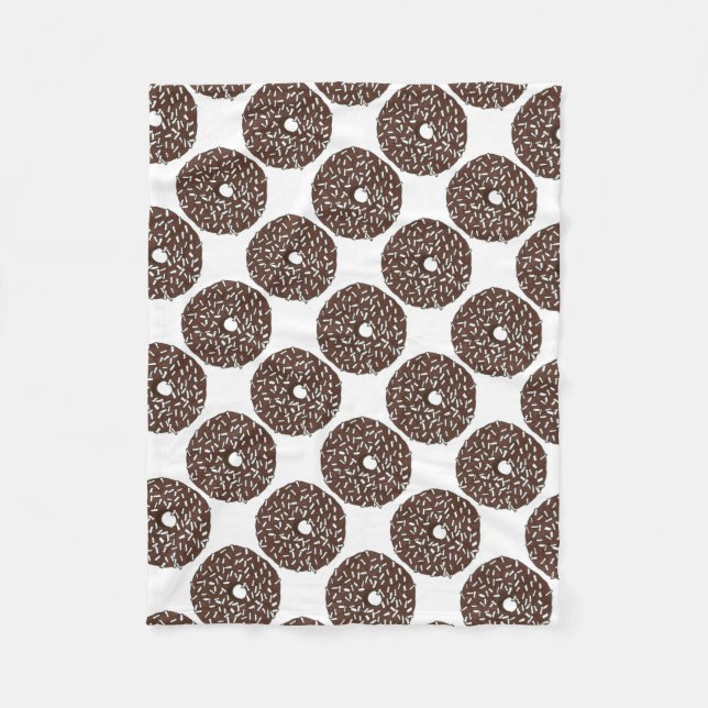 Chocolate Coconut Donut Doughnut Foodie Blanket Fleecefilt (Framsidan)