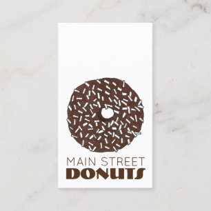 Chocolate Coconut Donut Doughnut Shop Donuts Visitkort