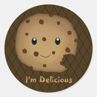Chocolate Cookie Sticker Runt Klistermärke