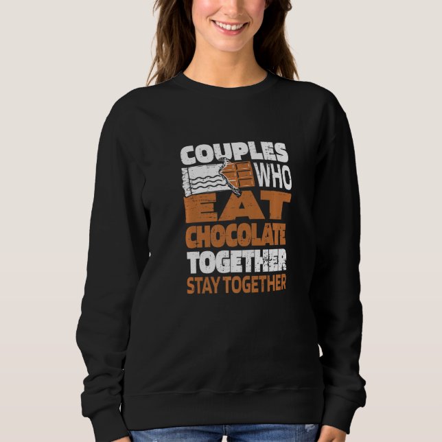 Chocolate Couple Chocoholic Choco Cocoa Candy Bar  T Shirt (Framsida)