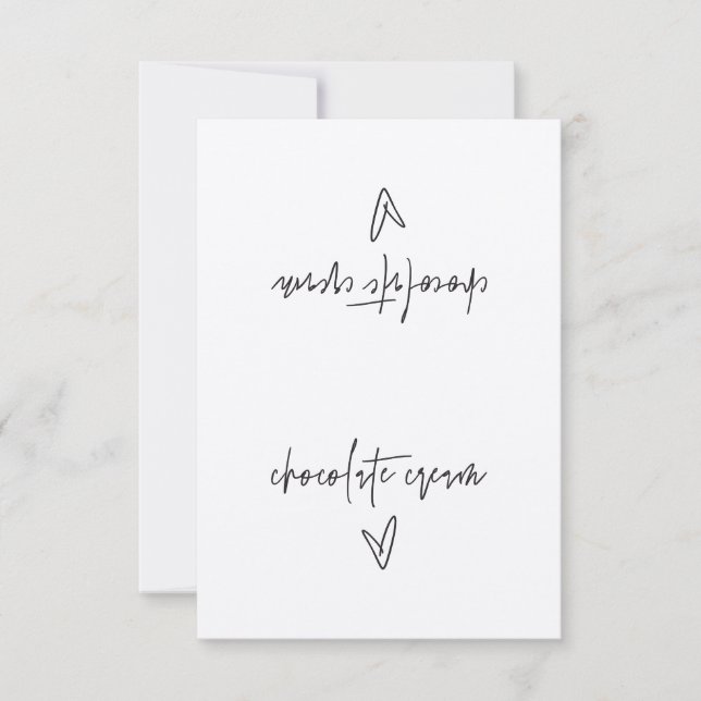 Chocolate Cream Food Label Tält Card (Framsida)