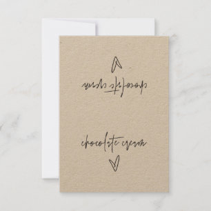 Chocolate Cream Food Label Tält Card