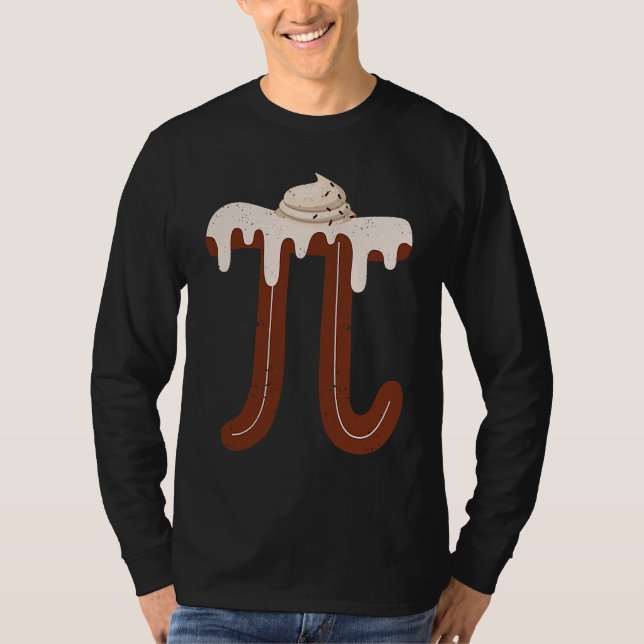 Chocolate Cream Pi Day Pie Math  Foodie Pun Nerd T Shirt (Framsida)
