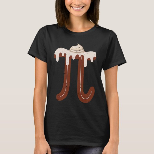 Chocolate Cream Pi Day Pie Math  Foodie Pun Nerd T Shirt (Framsida)