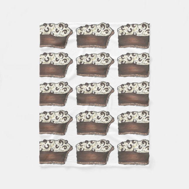 Chocolate Cream Slice Mississippi Lera Paj Foodie Fleecefilt (Framsidan)