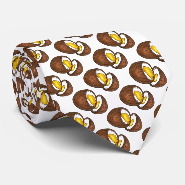Chocolate Creme Egg Eggs Påsk Candy Tie Slips (Rullad)