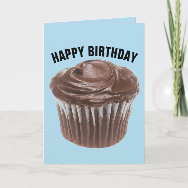 CHOCOLATE CUPCAKE BIRTHDAY-KORT KORT (Framsida)