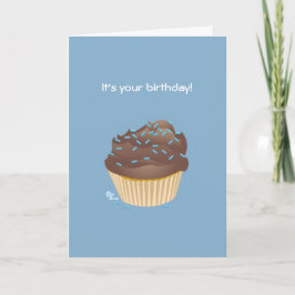 Chocolate Cupkaka Birthday Card Kort