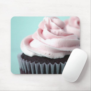 Chocolate Cupkaka Rosa Vanilla Frosting Musmatta
