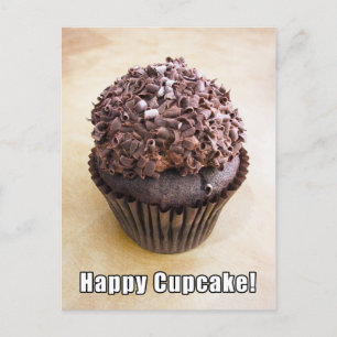 Chocolate Curl Chocolate Lycklig Cuptårta Vykort